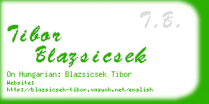 tibor blazsicsek business card